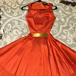Guess by Marciano orange cocktail dress. Worn once. Like new condition